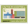 Interhotel Unter Den Linden - Berlin / East Germany DDR (Vintage Luggage Label)