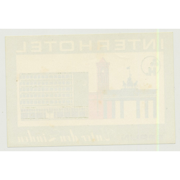 Interhotel Unter Den Linden - Berlin / East Germany DDR (Vintage Luggage Label)