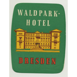 Waldpark Hotel - Dresden / East Germany DDR (Vintage Luggage Label)
