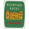 Waldpark Hotel - Dresden / East Germany DDR (Vintage Luggage Label)
