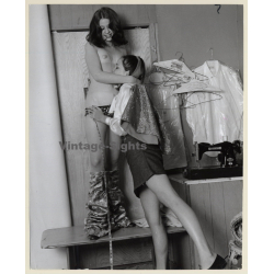 Erotic Study: Female Tailor Undresses Brunette / Lesbian INT (Vintage Photo KORENJAK 1970s/1980s)