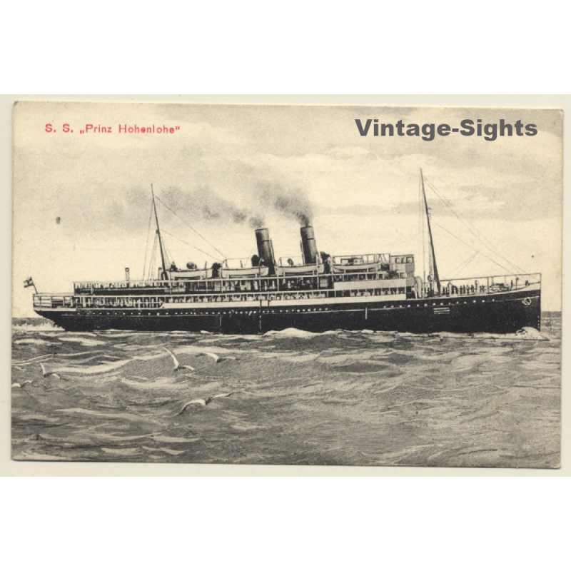 S.S. Prinz Hohenlohe / Dampfer - Handelsmarine (Vintage PC 1910s)