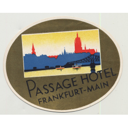 Passage Hotel - Frankfurt-Main / Germany (Vintage Luggage Label: ~1930s)