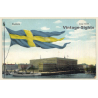 Stockholm / Sweden: Kungl. Slottet / Flag (Vintage PC 1909)