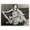 Erotic Study: 2 Semi Nude Girlfriends On Couch / Lesbian INT (Vintage Photo KORENJAK 1970s/1980s)