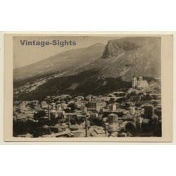 Mostar / Bosnia & Herzegovina: Town View - Mountains (Vintage RPPC ~1920s)