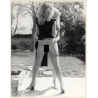 Erotic Study By L.Tiori: Blonde Female Flashing Leggy Girlfriends' Butt / Lesbian INT (Vintage Photo KORENJAK 1970s/1980s)