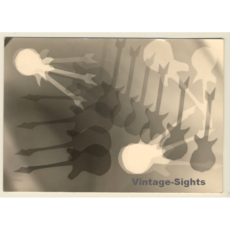 Experimental Photo*1: Electric Guitars / Multiple Exposure (Vintage Photo ~1950s/1960s)