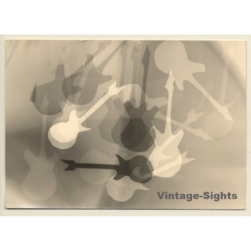 Experimental Photo*2: Electric Guitars / Multiple Exposure (Vintage Photo ~1950s/1960s)
