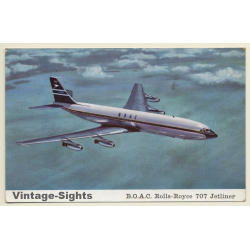 British Overseas Airways Corporation B.O.A.C.: Rolls Royce 707 Jetliner (Vintage PC 1963)