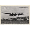 4 Motoriges Bomberflugzeug WW2 (Vintage RPPC 1930s/1940s)