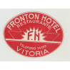 Fronton Hotel - Vitoria / Spain (Vintage Luggage Label)