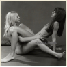 Erotic Study: 2 Slim Longhaired Nudes On Floor / Lesbian INT (Vintage Photo KORENJAK 1970s/1980s)