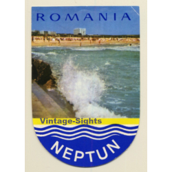 Romania: Hotel Neptun (Vintage Luggage Label)