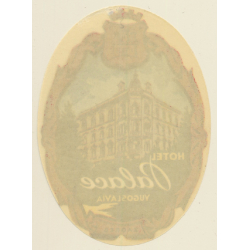 Zagreb / Croatia: Hotel Palace (Vintage Luggage Label)