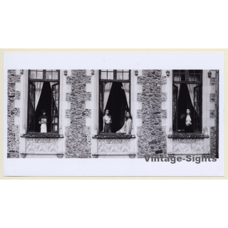 Artistic Erotic Study: 4 Topless Models Looking Out Of Windows (Digital Photo Print)