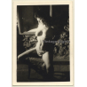 Natural Topless Female *6 / Sitting On Chair (Vintage Photo France ~1940s/1950s)