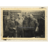 Handsome Topless Soldier & His Comrades / Gay INT (Vintage Photo 1930s/1940s)