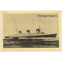 C.G. Transatlantique: S/S Normandie - Steamer (Vintage PC ~1920s/1930s)