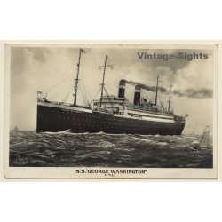 Steamship S.S. George Washington U.S.L. (Vintage RPPC ~1910s/1920s)