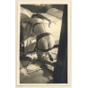 Rear View: Semi Nude Female Kneeling Beside Bed / Butt (Vintage Photo France ~1940s/1950s)