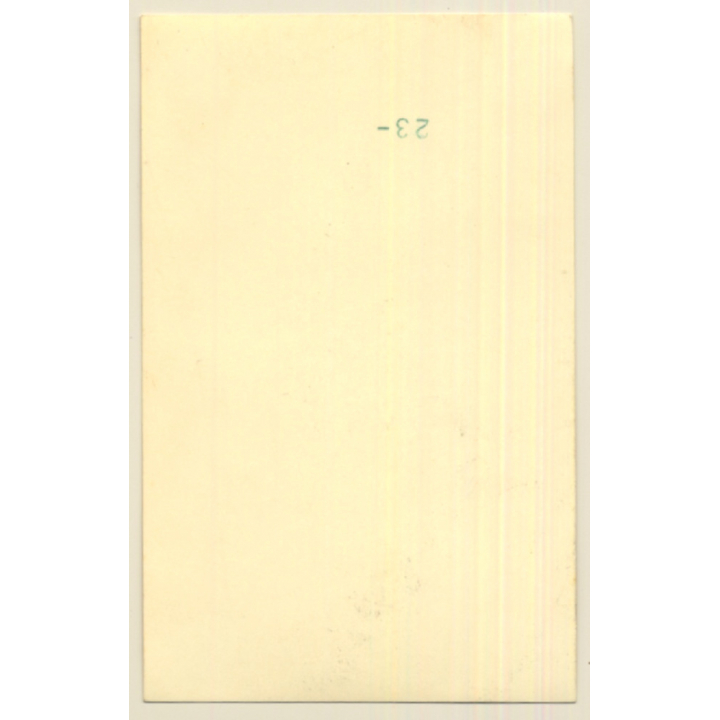 Rear View: Topless Brunette Smoking A Cigarette On Bed / Mirror (Vintage Photo France ~1940s/1950s)