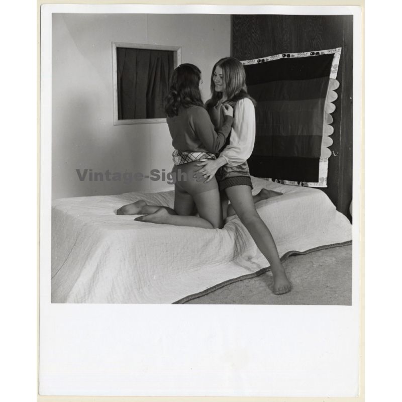 Erotic Study: 2 Pretty Females Teasing Each Other / Lesbian INT (Vintage Photo KORENJAK 1970s/1980s)