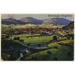 Balingen / Germany: Total View & Burg Hohenzollern (Vintage PC 1919)