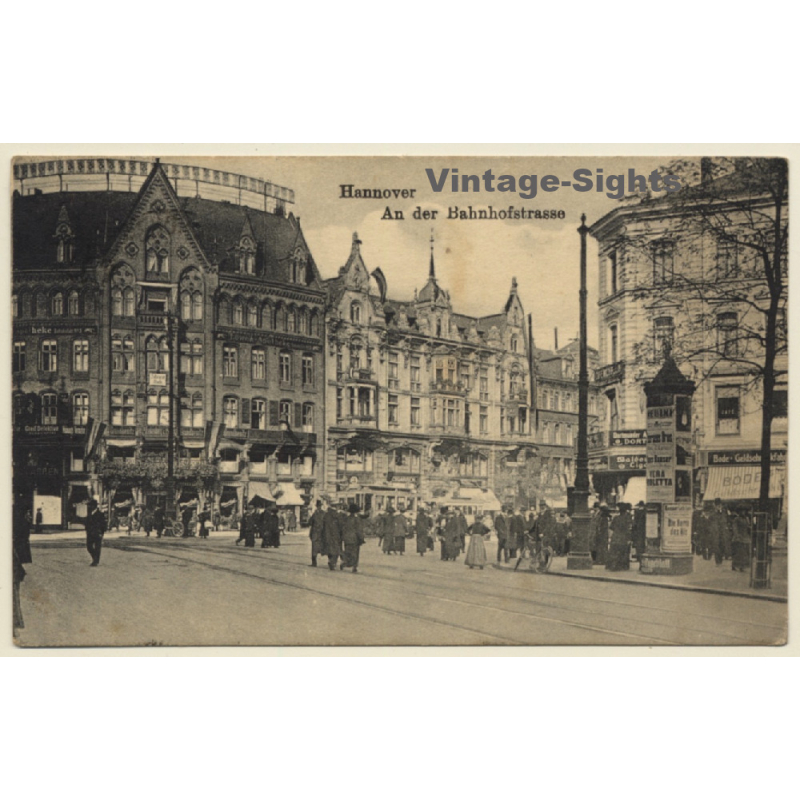 Hannover / Germany: An Der Bahnhofstrasse - Field Post (Vintage PC 1918) Hannover / Germany: An Der Bahnhofstrasse - Field Post (Vintage PC 1918)