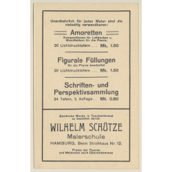 Malerschule Wilhelm Schütze: Putten - Rosen - Engel N°8 (Vintage PC ~1920s)