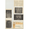 Traditional Chinese Wood Works (Vintage Set Of 4 Postcards & Explanation 1914)
