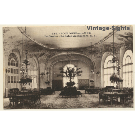 Boulogne-Sur-Mer: Casino - Salon Du Baccara E.S. (Vintage PC ~1920s)