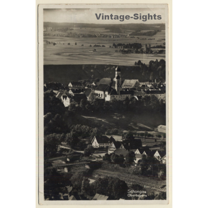 Schongau - Oberbayern / Germany: View Over Village - Field Post (Vintage RPPC 1940)