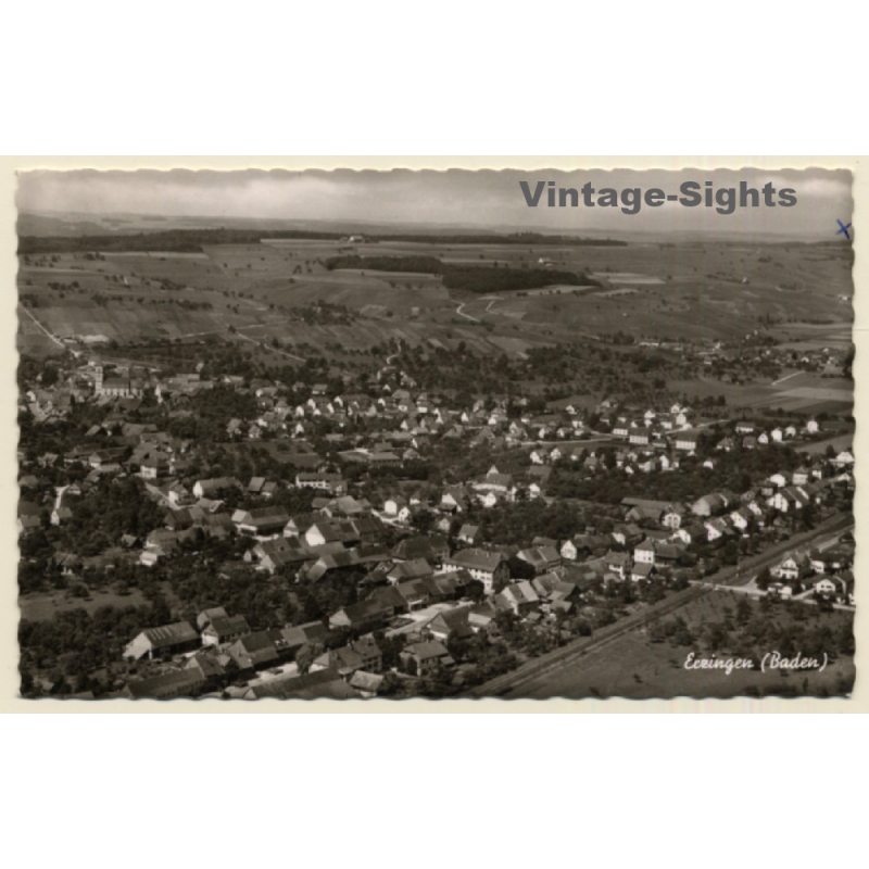 Erzingen (Baden) / Germany: Aerial View (Vintage RPPC 1962)