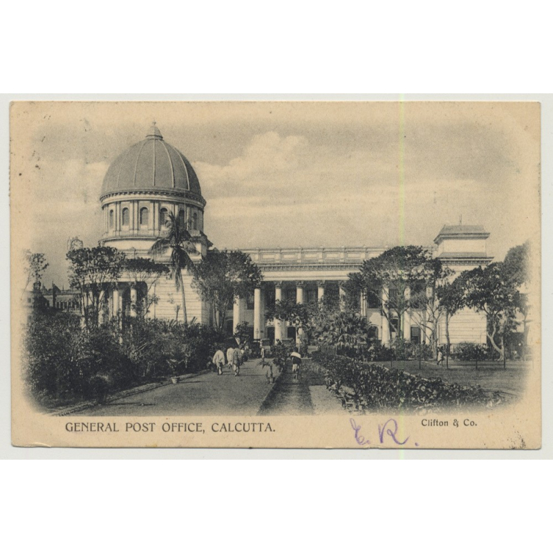 Calcutta / India: General Post Office (Vintage Photo PC 1903) Calcutta / India: General Post Office (Vintage Photo PC 1903)