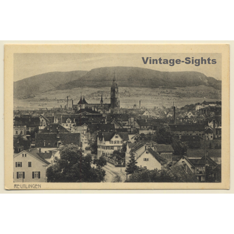 Reutlingen / Germany: Total View - Church (Vintage PC)