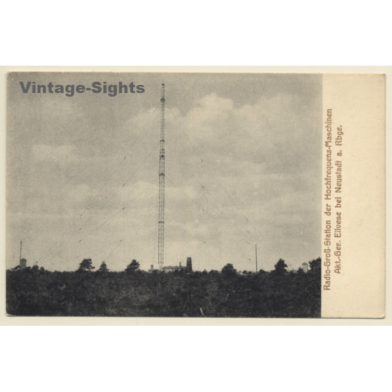 Eilvese Bei Neustadt / Germany: Radio Groß Station / Transmission Tower (Vintage PC) Eilvese Bei Neustadt / Germany: Radio Groß Station / Transmission Tower (Vintage PC)