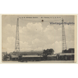 St.Thomas / Virgin Islands: U.S.N. Wireless Station / Transmission Tower (Vintage PC...
