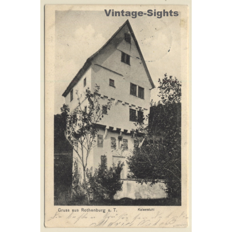 Rothenburg A. T. / Germany: Topplerschösschen Kaiserstuhl (Vintage PC 1905) Rothenburg A. T. / Germany: Topplerschösschen Kaiserstuhl (Vintage PC 1905)