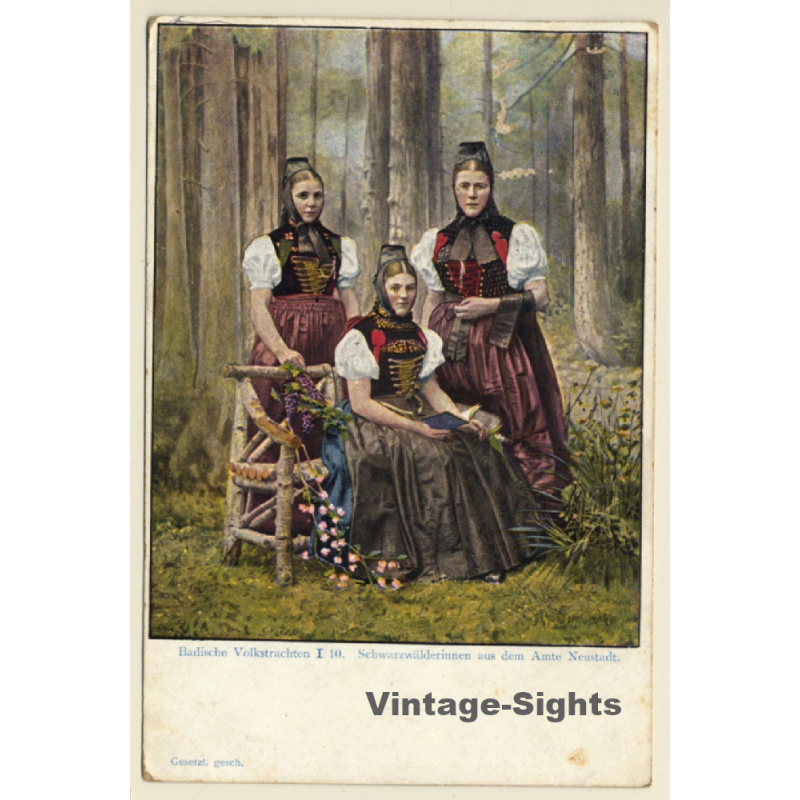 Black Forest: Badische Volkstrachten Neustadt (Vintage PC 1912) Black Forest: Badische Volkstrachten Neustadt (Vintage PC 1912)