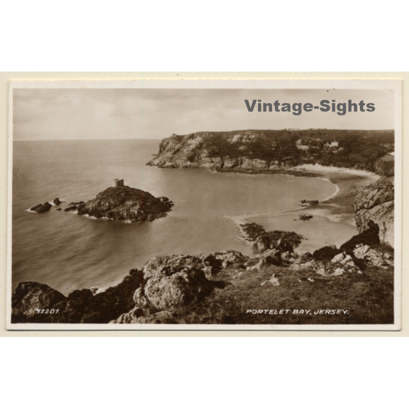 Jersey / United Kingdom: Portelet Bay  (Vintage RPPC)