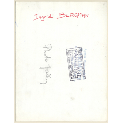 Ingrid Bergman In Front Of Bust (Vintage Press Photo 1950s/1960s)