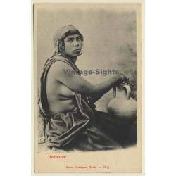 Maghreb: Chubby Bedouine With Water Jug / Ethnic - Risqué (Vintage PC 1900s)