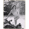 Erotic Study By R. Seufert: Slim Natural Nude In Forest / Tan Lines (Vintage Photo ~1950s)