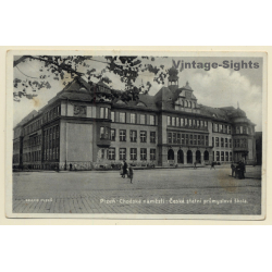 Plzen (Pilsen) / Czechia: Czech State Industrial School (Vintage RPPC)