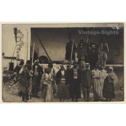 Arabs & Syrians In Mulaka / Traditional Clothing (Vintage RPPC ~1910s/1920s)