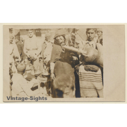 Syria: Indigenous On Market / Traditional Garbs (Vintage RPPC ~1910s/1920s)