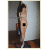 Slim Darkhaired Nude In Doorway (Vintage Photo ~1990s)