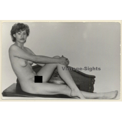 Natural Shorthaired Nude On Bench (Vintage Photo GDR ~1980s)