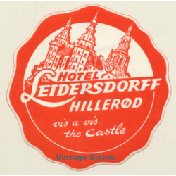 Hillerod / Denmark: Hotel Leidersdorff (Vintage Luggage Label)